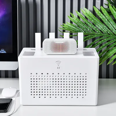 Detachable Double Layer Wireless Router Storage Box Large Cable Organizer for Computer And Wifi Set Top Box Household Organization Tools
