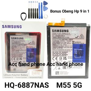 Bonus Obeng. Baterai Battery Samsung Galaxy M55 5G M556 M556B HQ-6887NAS Original 100