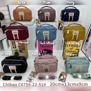 Tas Wanita Chibao kanvas bordir 2in1 Selempang Jinjing CB6765-22-51 4sleting
