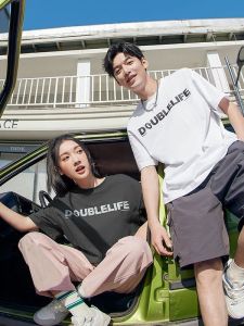 Áo Thun Cotton Mùa Hè Mỏng Giản Dị Cho Nam Nữ Tay Ngắn Dáng Rộng Cổ Tròn Thường Ngày Cho Học Sinh Và Cặp Đôi