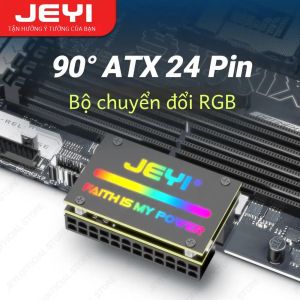 JEYI ATX 24Pin 90 °   RGB Adapter Dành Cho Máy Tính Để Bàn PC Cung Cấp 18 Chế Độ Ánh Sáng Nữ Đến Nam Bo Mạch Chủ Cáp Nguồn