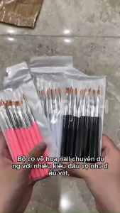 Bộ 8 Cây Cọ Vẽ Hoa Mini Nail Art Chuyên Nghiệp Đa Dạng Đầu Cọ Khác Nhau Dùng Vẽ Tranh Làm Nail...LIM BRUSH