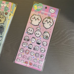 Takara Tomy | New Anime Chiikawa Sticker kawaii Creative Drop Glue Stereo Sticker Cute Decorative Computer With Diy Decorative Stickers Gifts