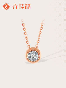 18k Gold Round Pendant Necklace
