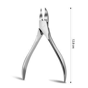 1PCS / 5PCS Nail Clipper for Ingrown or Thick Toenails Nail Trimmer Set with Nail File Cuticle Pusher Nail Care Tools Kit for Fingernails and Toenails Stainless Steel Nail Cutter for Paronychia Podiatry Dead Skin Dirt Remover