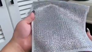 HIONE Silver Metal Wire Cleaning Cloths Non Stick Reusable Oil Kitchen Pan Pot Dish Towel Rag Wire Steel Dishcloth Rags Scouring Pads Magic Steel Wire Cleaning Cloths Double -sided Thickened Metal Wires Rags Kitchen Dish Pot Washing Cloth Towel Clean Tool