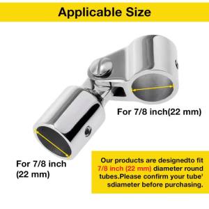 1PC Marine Boat Bimini Top Fitting Ship Sunshade Tube End Cap 22/25mm Boat Hardware Accessories Secure & Stable Connection
