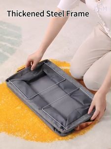 SG 【Antibacterial & Odorless】 Cationic fabric folding clothing storage box Wardrobe layering organizer large capacity