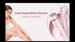 Pink Dual-Head Shaver with Accessories - Waterproof Dual Power Type-C Charging