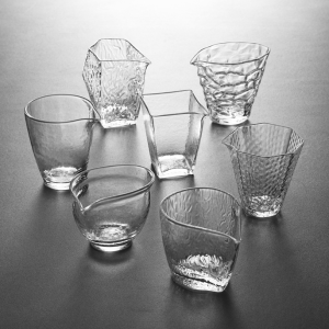 YHJ Thickened Glass Public Cup High Temperature Resistant Tea Dripper Set Japanese Style Gongfu Tea Sea Kit for Tea Ceremony