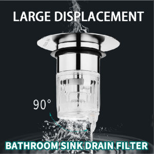 Universal Bathtub Drain Filter Anti-Odor Hair Catcher Pop-Up Stopper Keeps Your Sink Clean