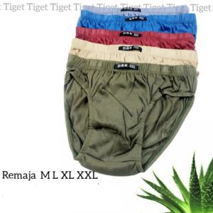 4 PCS Celana Dalam Pria Cowok DRK Karet Kerut Size Remaja SMP SMA  M L XL XXL