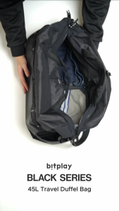 Bitplay Black Series 45L Travel Duffel Bag – Waterproof Tear-Resistant Anti-Theft Lightweight & Versatile Carry Bag