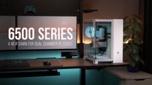 Corsair 6500X Mid-Tower Dual Chamber E-ATX PC Case - Black/White
