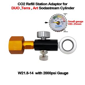 Sparkling Water Makers CO2 Charge Filling Refill Adapter Station Fit SodaStream DUO TERRA Quick Connect Pink Cylinder