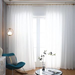 【24Hours Ship】10pcs Pure Color Curtain Lace Kultina Window And Door Screen 100*200cm Living Room Bedroom Whit