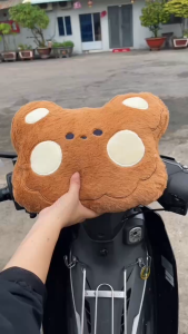 Gối đi xe máy cho bé hình gấu nâu dễ thương - Gối đi xe máy chống va đập đầu cho bé hình gấu cute an toàn cho bé