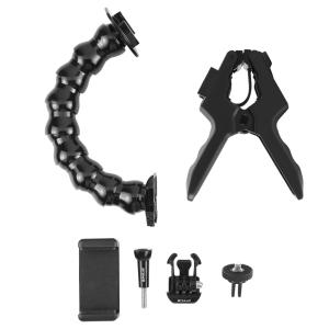PULUZ | PULUZ Adjustable Snake Bracket with Shark Clip Jaws Clamp Mount & Phone Clamp For Action Sports Cameras / Cell Phones