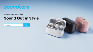 Anker Soundcore AeroClip Open-Ear Clip-On Earbuds A3388 | Adaptive Comfort | Richer Bass | AI-Boosted Clear Calls