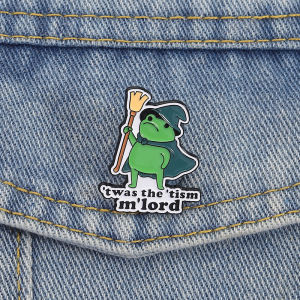twas the tism mlord Enamel Pins Funny Frog Brooches Lapel Badges Cartoon Animal Quotes Jewelry Gift for Friends