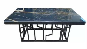 Bàn trà đơn Sofa phòng khách mặt đá chữ nhật lọt chân kim loại kiểu vi mạch sang trọng hiện đại