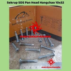 (50 pcs) Sekrup Roofing SDS PH 10x32 / Skrup Baja Ringan Pan Head 3CM