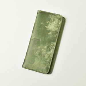 Lunia Long Soft Leather Wallet with Multiple Card Slots Trendy Chinese Style Fashionable Durable Bifold Wallet for Youth