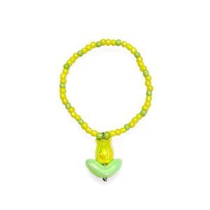Palila Tulip Summer Beads Bracelet Gelang Manik Elastis Bunga Flower UV Resin Handmade Fashion