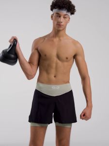 Quần Short thể dục thể thao nam giả hai Ngoài trời Chạy đi xe đạp leo núi quần short Marathon Ba quần lửng thoáng khí nhanh khô