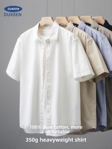 DUKEEN | Heavyweight Pure Cotton Summer Casual Shirt White
