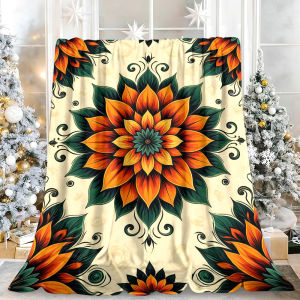 Beast Kingdom | Black Wildflowers Grid Machine Washable Lightweight No Shedding Plush Blanket Ideal Christmas Halloween Gift for Women Men Kids