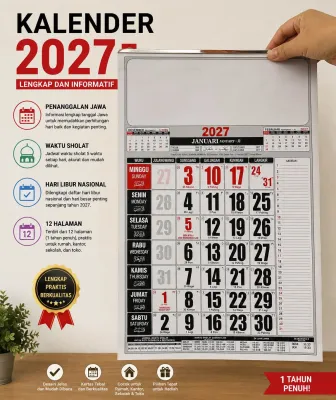 XXX-2027 KALENDER BULANAN DINDING 12 halaman