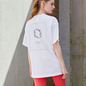 Andar Womens Loose Fit Short Sleeve T-Shirt Yoga Sportswear Casual Running Fitness Exercise Top Breathable Quick Dry Cotton