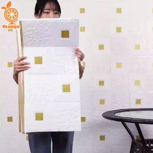 COD Wallpaper Brickfoam 3D stiker Dinding Brickfoam Matte 77 x 70Cm Wallstiker Brick Foam Brick Foam Bata WHITE Glossy Btkf003 Wood Flash