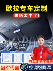 Ballet Cat Sunshade Car Windshield Curtain Heat Insulation Board Umbrella IQ for Euler HaoMa GT Black Cat Flash Cat White Cat