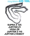RANTE RANTAI MOTOR TEBAL ANTI KARAT UKURAN 428 -108 L YAMAHA  JUPITER Z1 VEGA ZR JUPITER Z 115 JUPITER Z ROBOT HONDA SUPRA X 125 KUALITAS SUPER. 