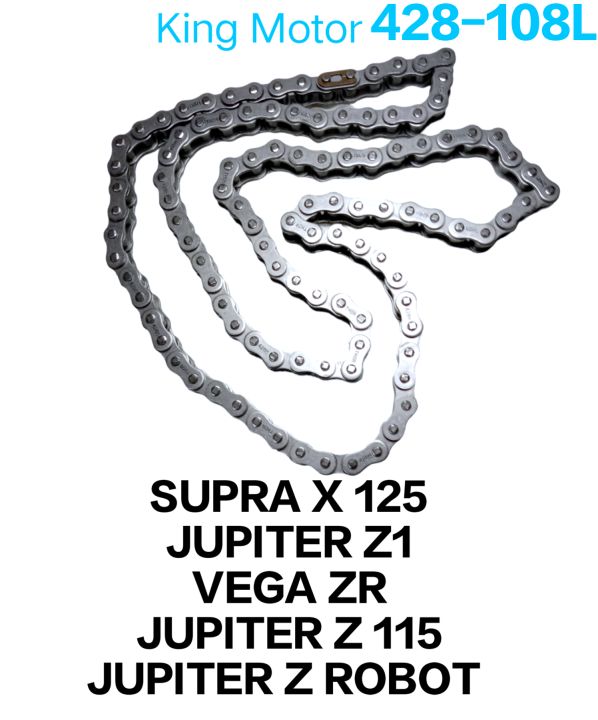 RANTE RANTAI MOTOR TEBAL ANTI KARAT UKURAN 428 -108 L YAMAHA  JUPITER Z1 VEGA ZR JUPITER Z 115 JUPITER Z ROBOT HONDA SUPRA X 125 KUALITAS SUPER