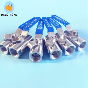 Melo home 1/2" Ball Valve Female Threaded BSP Stainless Steel Straight Type BallValve For Water Oil and Gas