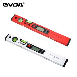 GVDA Aluminum Digital Magnetic Level Protractor Angle Finder 400MM Electronic Inclinometer Ruler Measure Level Clinometer Ruler