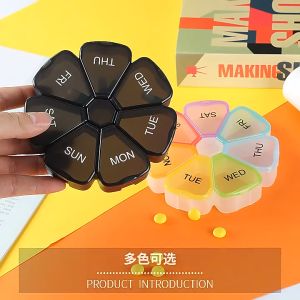 1 * 7 Day Pill Dispenser Container Travel Organizer Portable Medicine Organiser Tablet Holder Pill Case Pill Box