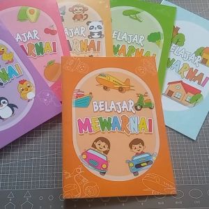 Buku Mewarnai Anak - Buah Sayur Hewan Rumah Kendaraan - Coloring Book