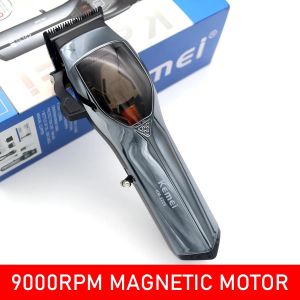 Kemei เครื่องเล็มเครื่องตัดผมตัดผมมีดโกนสำหรับผู้ชายชาร์จได้มอเตอร์แม่เหล็กใบมีด DLC ปัตตาเลี่ยน KM-2229