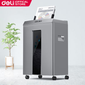 Deli 30L Automatic Paper Shredder Machine Heavy Duty 16 Sheets Can Shred Paper CDBank Card Dark Gray 9906