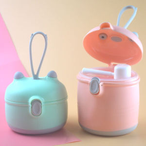 Portable Large Capacity Baby Formula Milk Powder Box & Rice Cereal Storage Container with Spoon