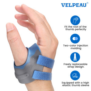 Velpeau CMC Thumb Brace for Osteoarthritis - with Shape-memory Restriction Splint CMC Joint Stabilizer Basal Thumb Arthritis Pain Relief and Support for Women and Men