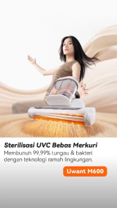 Uwant Vacuum Cleaner UV Penyedot Debu Ganda M600 15Kpa Tungau Kasur Sofa Kutu Jok