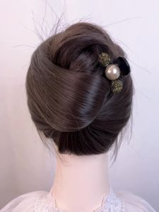 Kẹp Tóc Zircon Summer Gentle Shoulder Length Hair Claw Pearl Shiny Kẹp Tóc Cao Cho Tóc Mái Cao Và Đuôi Ngựa Dài Thiết Kế Sang Trọng