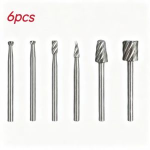 6/10pcs  Rotary Burr Mill Cutter Routing Router Bits Burr Rotary Tools Wordworking Tool Engraving Dremel Accessories