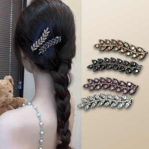 เรียบหรู Wheat Spike Duckbill กิ๊บติดผม ที่ใส่ผมหางม้าด้านข้าง Korean Water Diamond Ladies กิ๊บติดผม ทันสมัย รุ่นใหม่ปี 2024