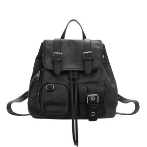 JANDRESS | Tie-Dye Black and Gray Apocalyptic Style Large Capacity Backpack